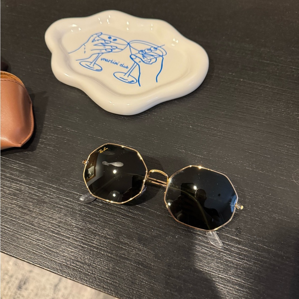 Ray-Ban Gold and Black Sunglasses